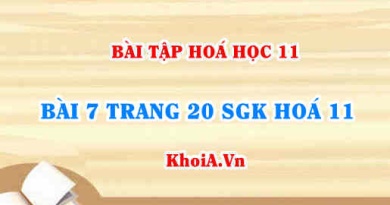 Bài tập 7 trang 20 SGK Hoá 11: Nội dung bài Phản ứng trao đổi ion